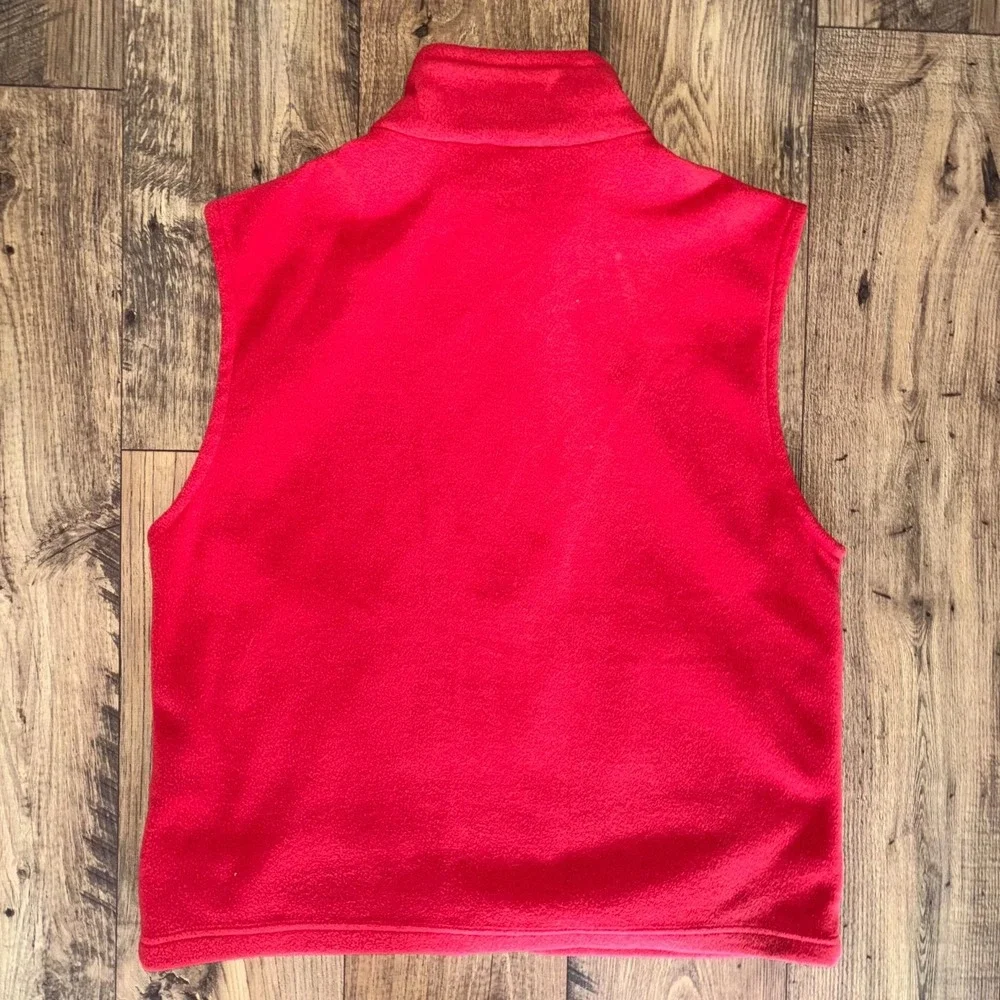 Columbia Sportswear Company Fleece Vest Men's Large Red Full Zip Sleeveless